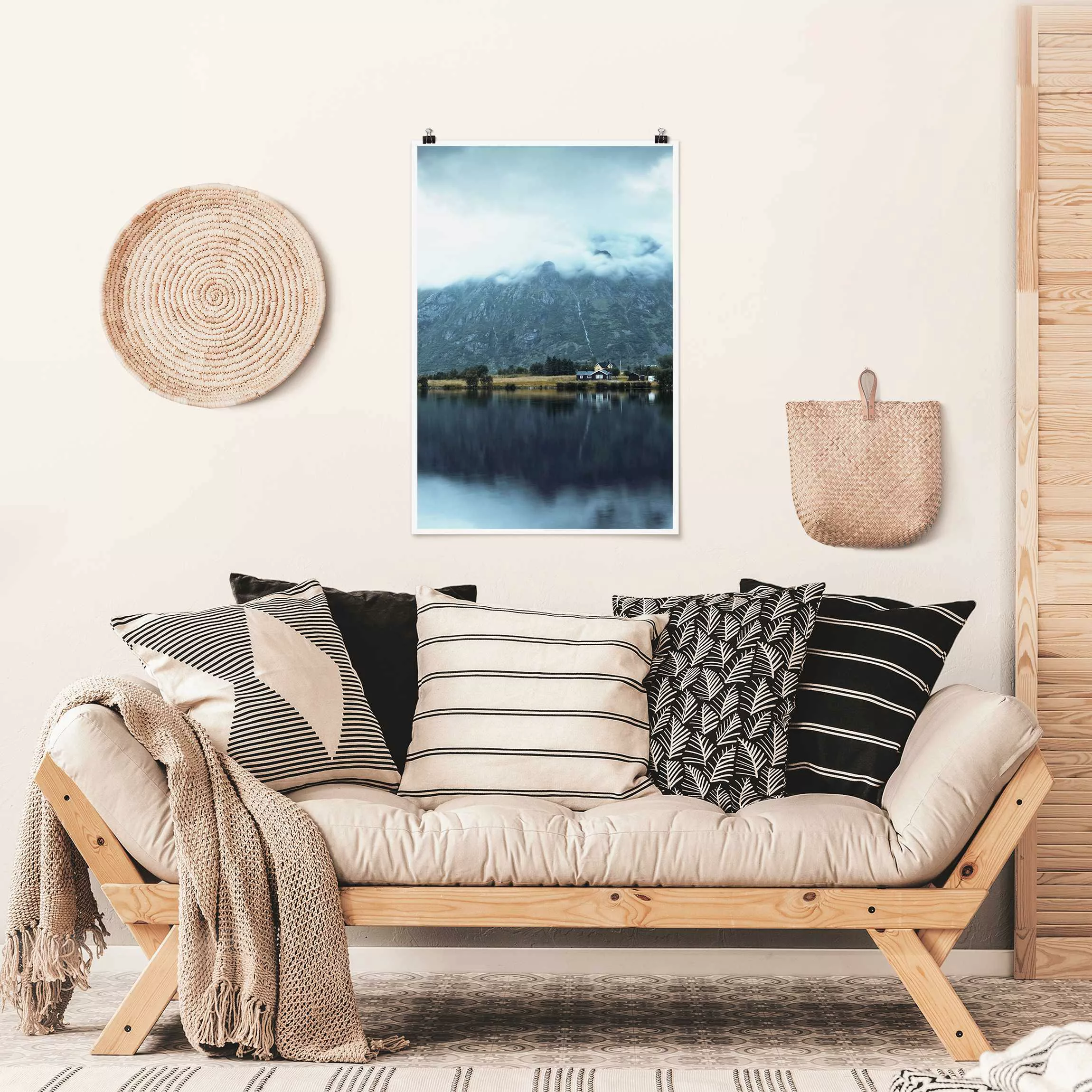 Poster Spiegelung auf den Lofoten günstig online kaufen