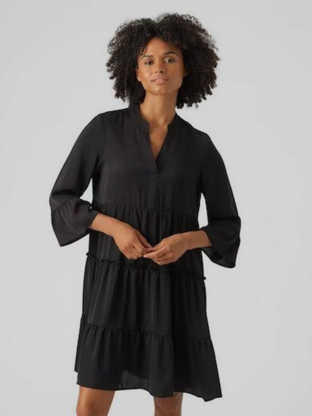 Vero Moda Tunikakleid VMKATRINE 3/4 SHORT DRESS WVN NOOS mit Volant günstig online kaufen