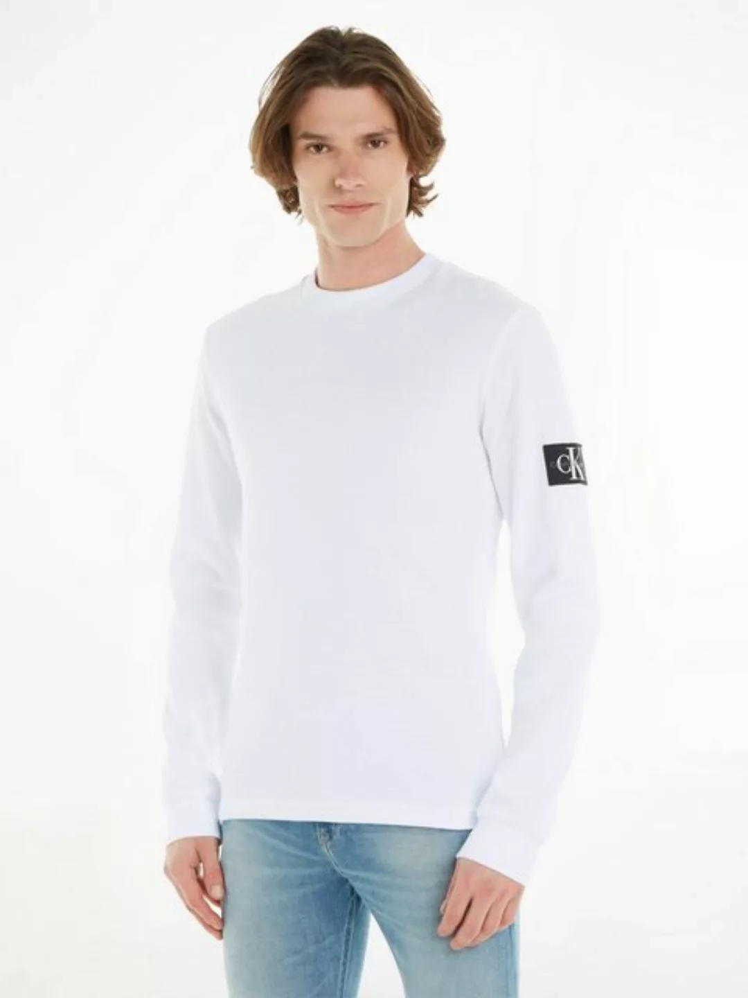 Calvin Klein Jeans Langarmshirt BADGE WAFFLE LS TEE mit Logopatch günstig online kaufen