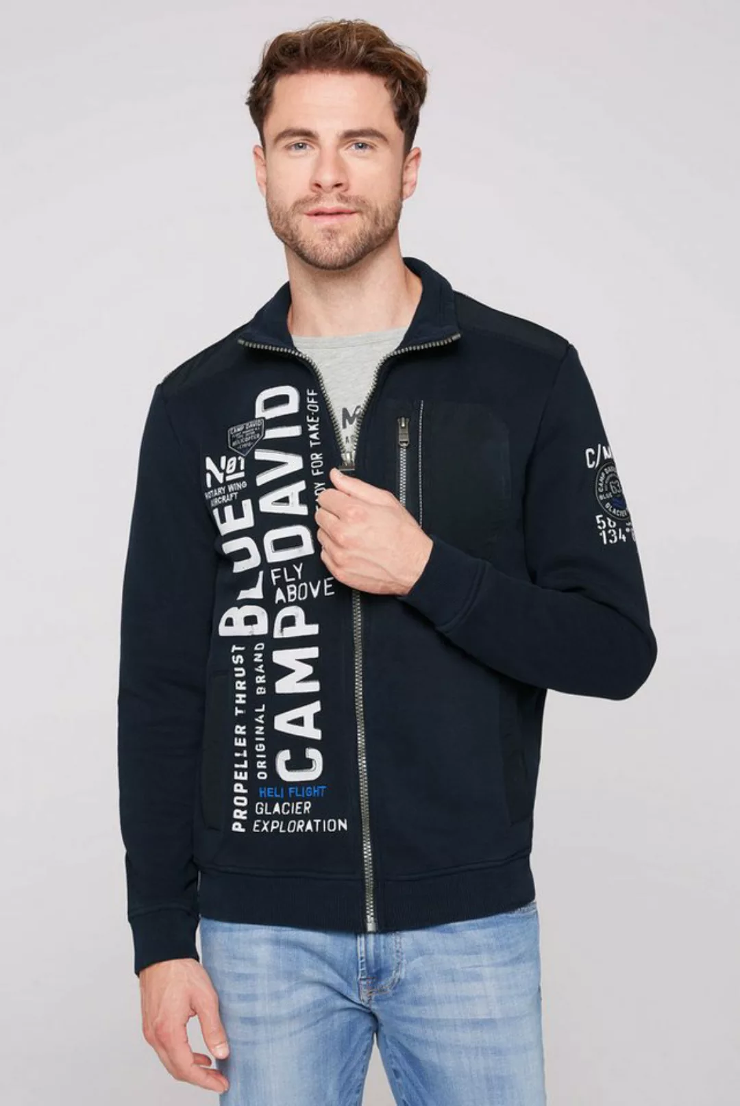 CAMP DAVID Sweatjacke, mit Baumwolle günstig online kaufen