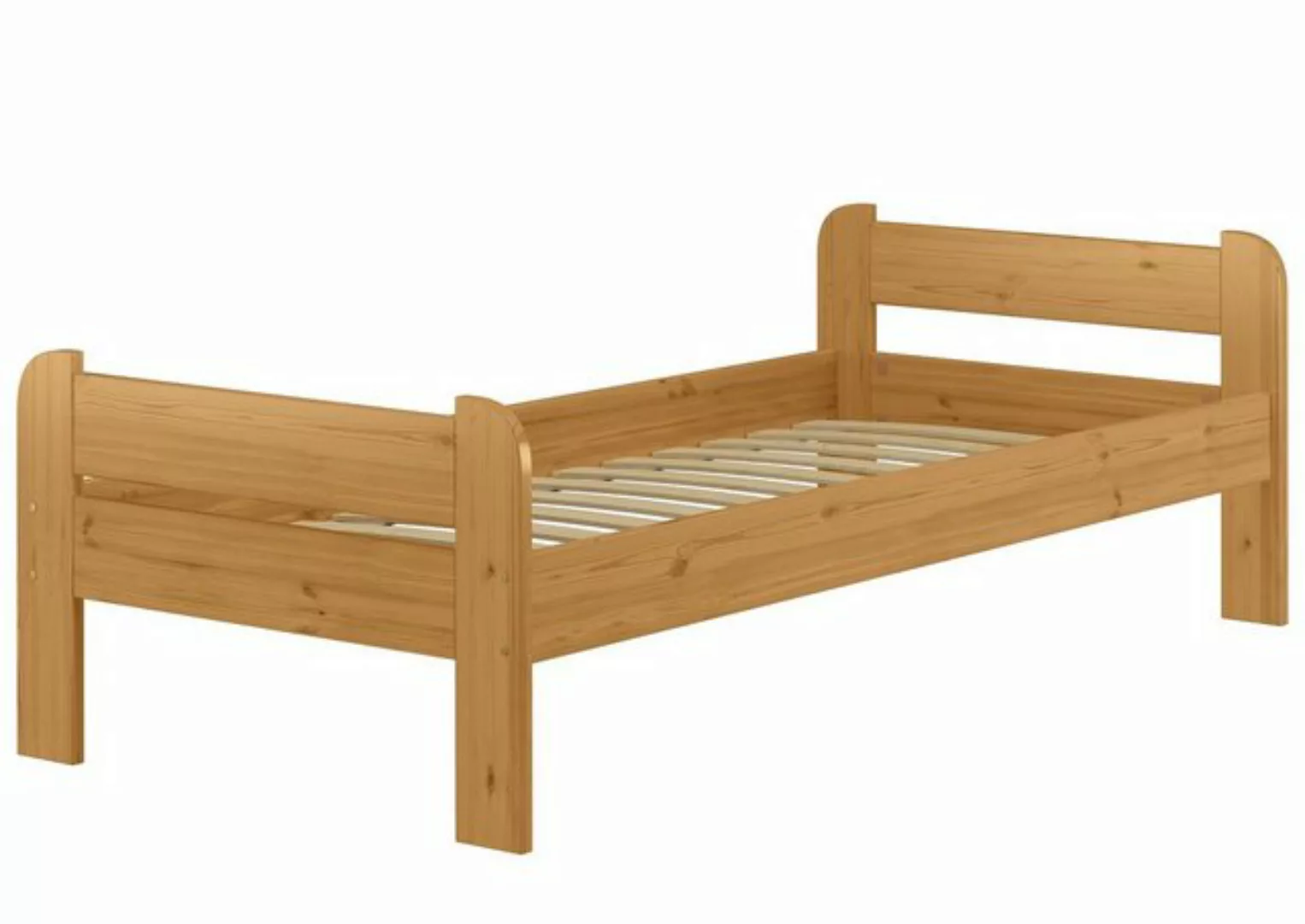 ERST-HOLZ Bett Einzelbett Echtholzbett Kiefer massiv 90x200, EicheEiche geb günstig online kaufen