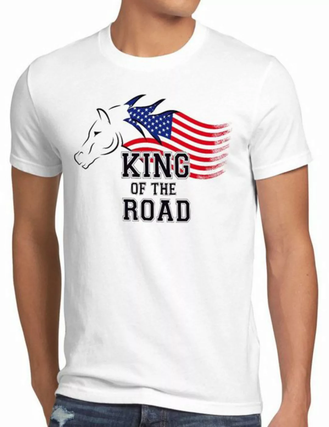 style3 Print-Shirt Herren T-Shirt King of the Road Amerika America Muscle C günstig online kaufen