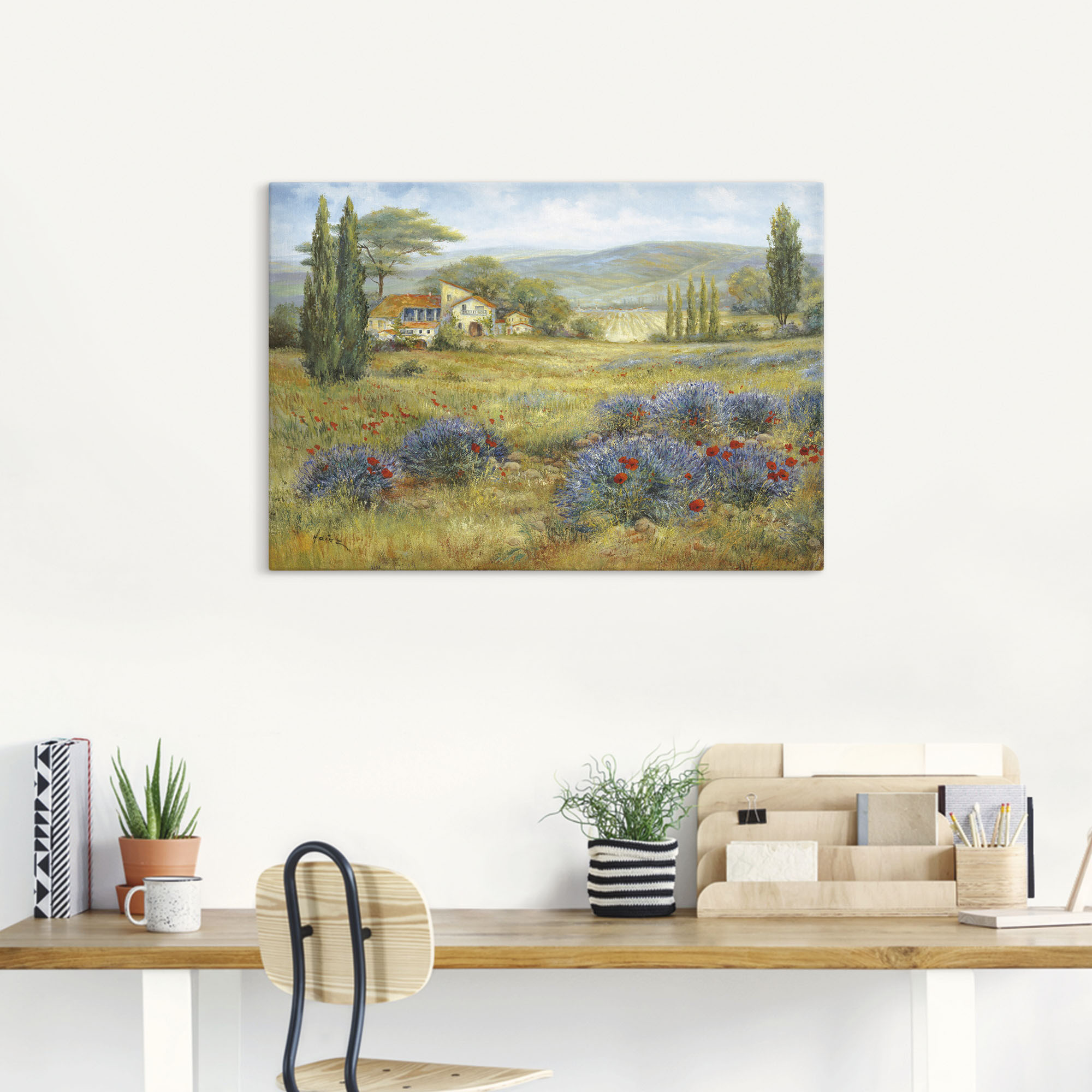 Artland Leinwandbild "Provence Lavendelwiese", Bilder von Europa, (1 St.), günstig online kaufen