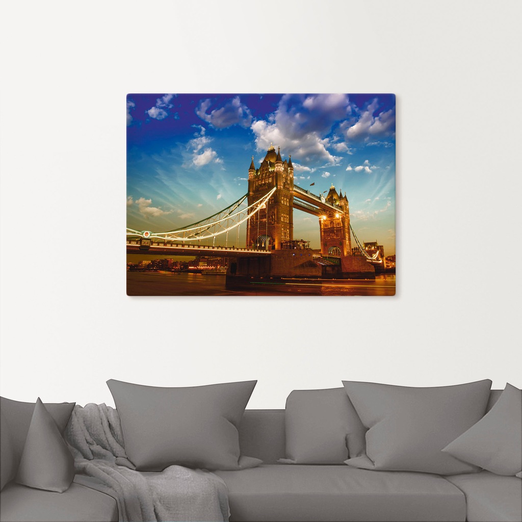 Artland Wandbild "Tower Bridge", Brücken, (1 St.), als Leinwandbild, Wandau günstig online kaufen