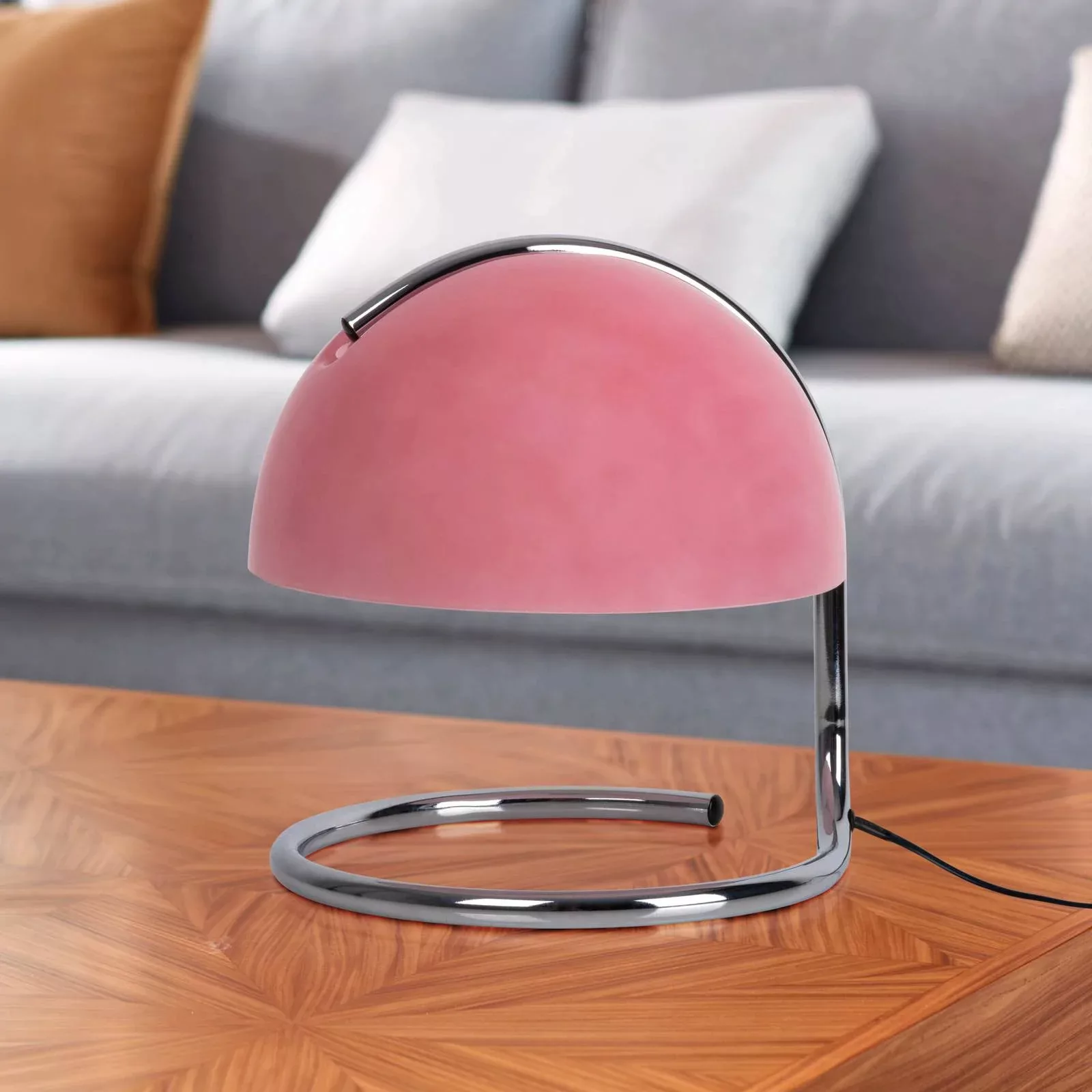 Näve Leuchten Tischleuchte pink Metall Glas B/H/T/D: ca. 23,5x25x23,5x23,5 günstig online kaufen