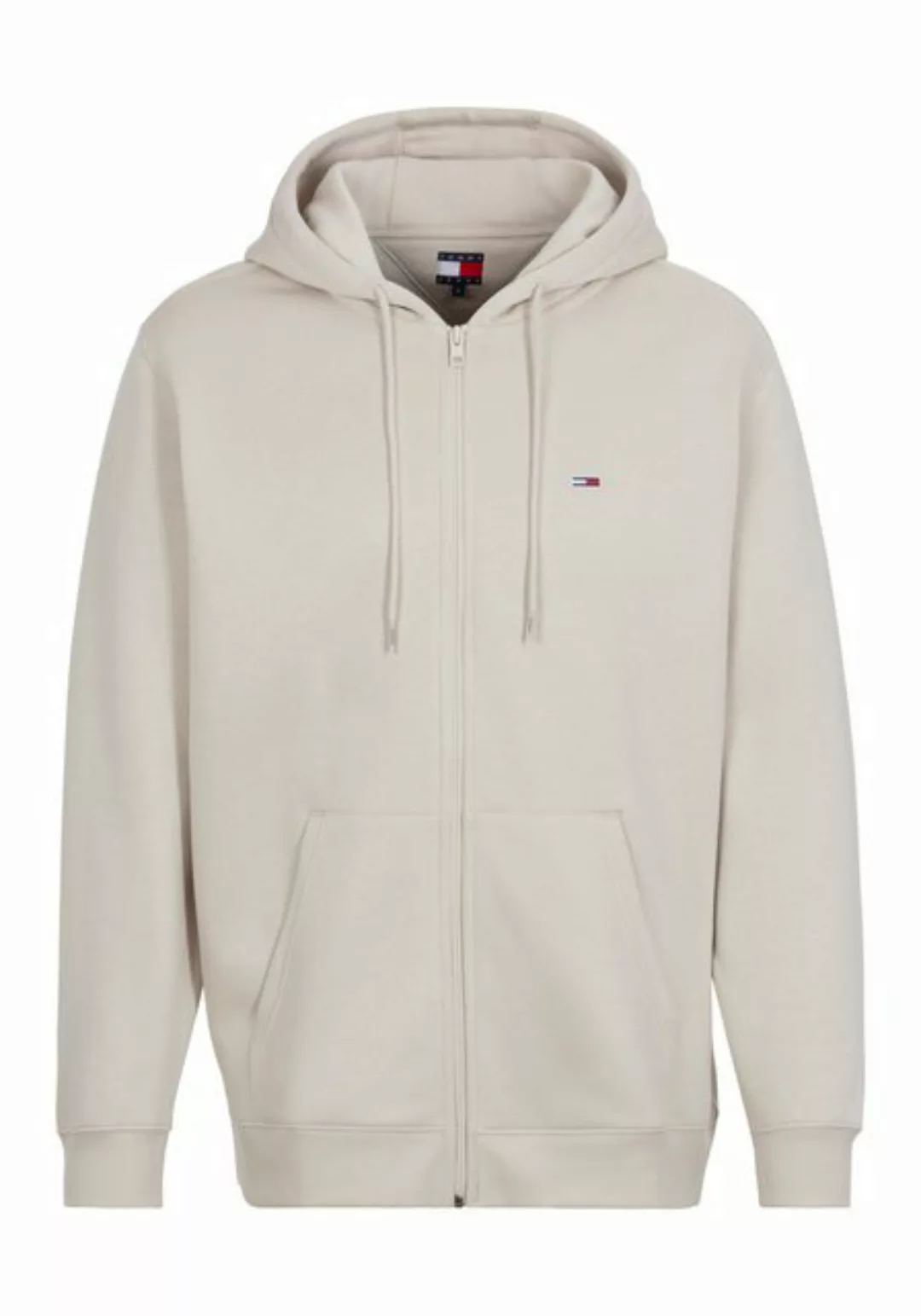 Tommy Jeans Sweatshirt TJM REG S FLAG ZIP FLEECE THRU mit bestickten Marken günstig online kaufen