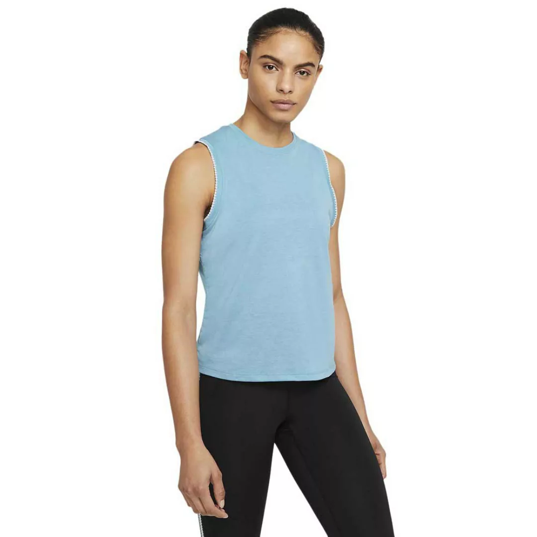 Nike Yoga Crochet Edge Ärmelloses T-shirt S Cerulean / Sail / Lt Armory Blu günstig online kaufen