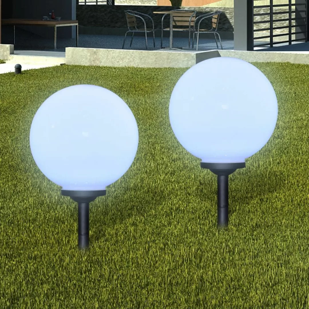 Außenlampe Solarlampe Led Gartenkugel 2 Stk. 30cm Mit Erdspieß günstig online kaufen