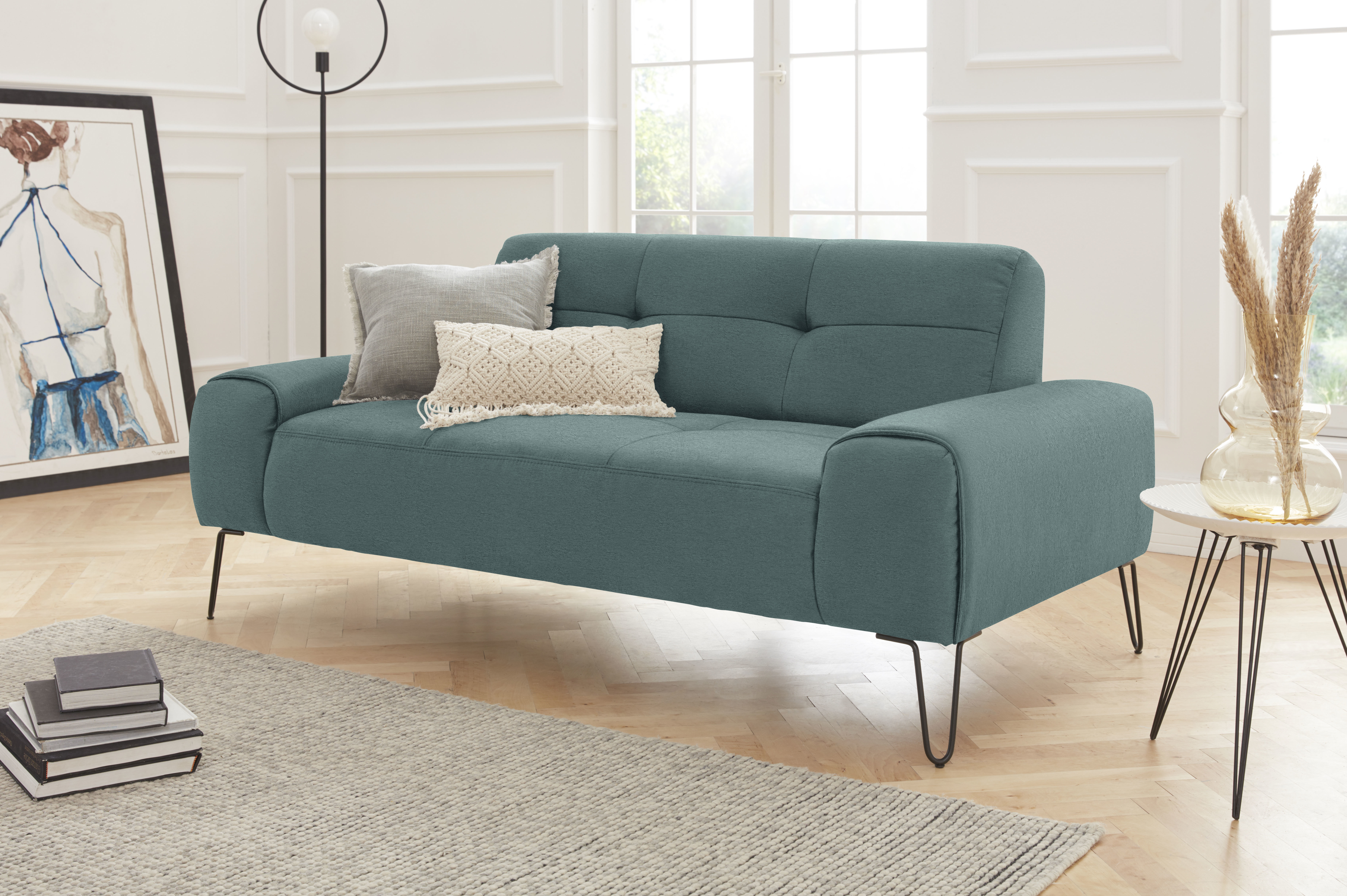 exxpo - sofa fashion 3-Sitzer Taranto, aktuelles Design trifft Sitzkomfort, günstig online kaufen