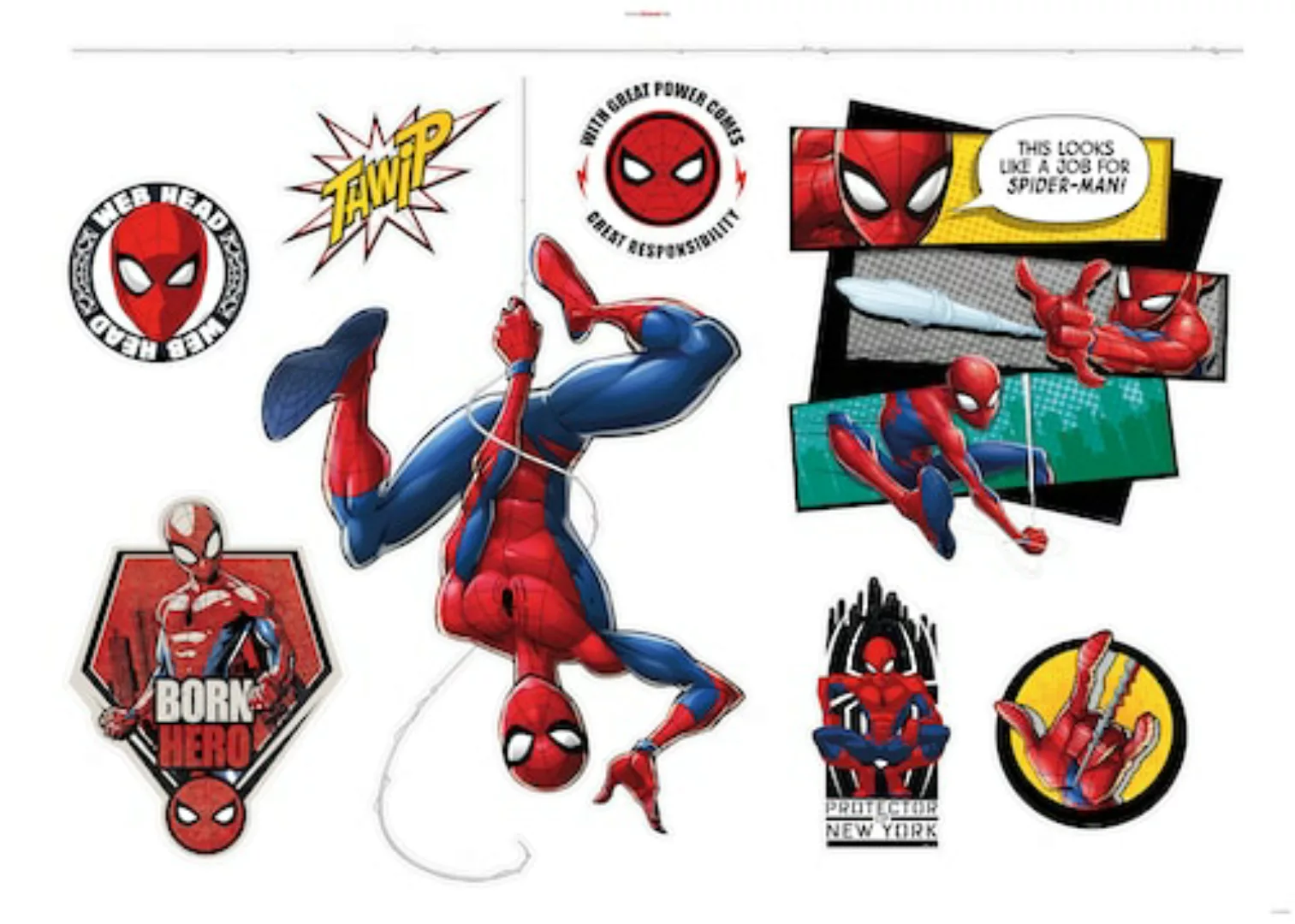 Komar Wandtattoo »Spider-Man Web Head«, (8 St.) günstig online kaufen