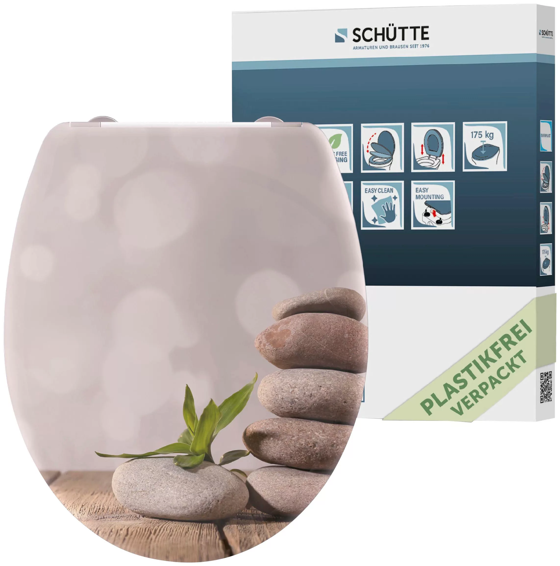 Schütte WC-Sitz "STONE PYRAMID", bruchsicher und kratzfest, Absenkautomatik günstig online kaufen