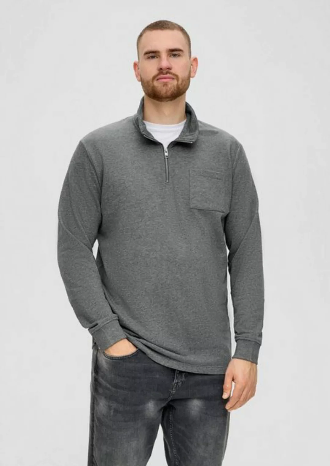s.Oliver Sweatshirt Sweatshirt mit Stehkragen günstig online kaufen
