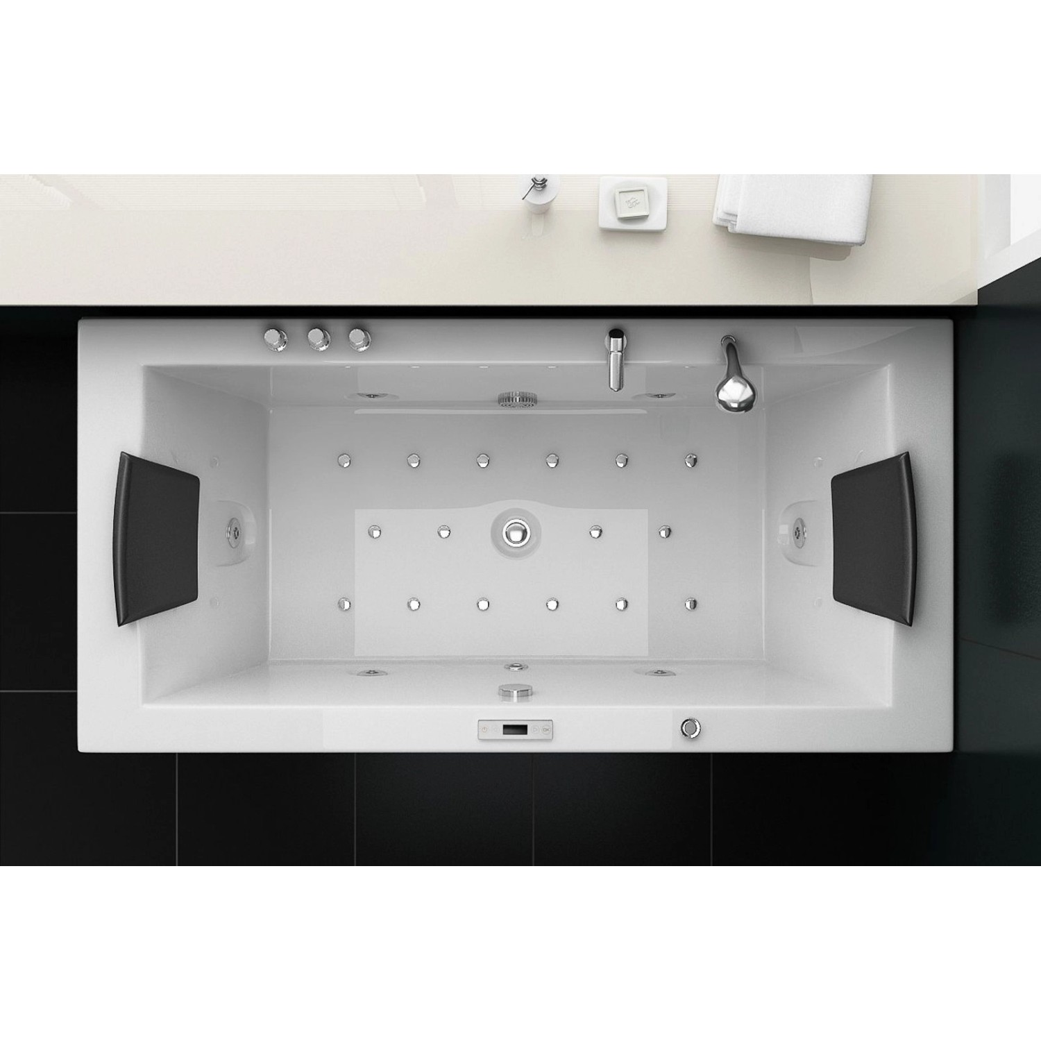 Jet-Line Whirlpool Villa Eugenie Weiß für 2 Personen mit Heizung und Unterw günstig online kaufen