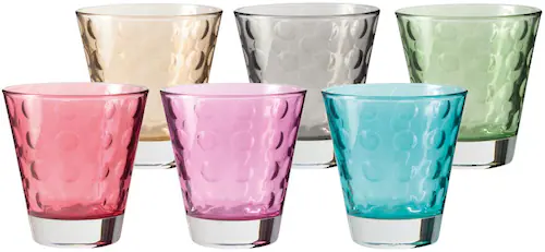 LEONARDO Becher »Optic«, (Set, 6 tlg., 6), Colori Qualität, 220 ml, 6-teili günstig online kaufen