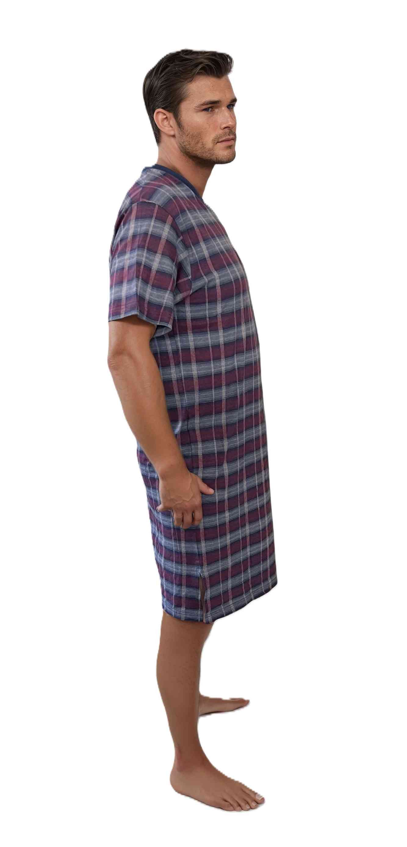 Normann Pyjama Normann Herren kurzarm Nachthemd günstig online kaufen