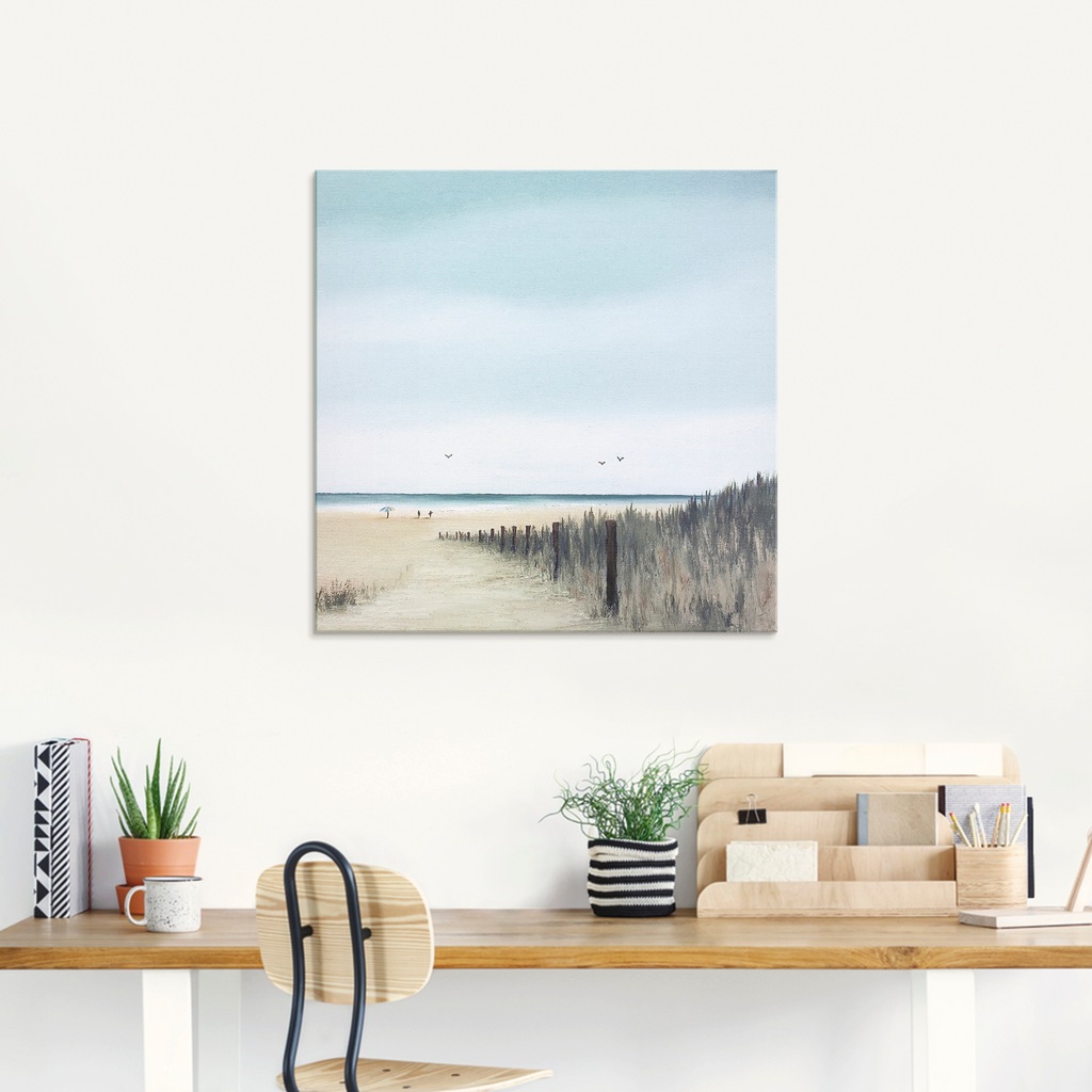 Artland Glasbild "Sonniger Morgen I", Strand, (1 St.), in verschiedenen Grö günstig online kaufen