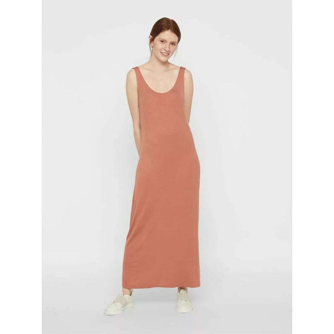 Pieces Kalli Maxi Langes Kleid XS Copper Brown günstig online kaufen