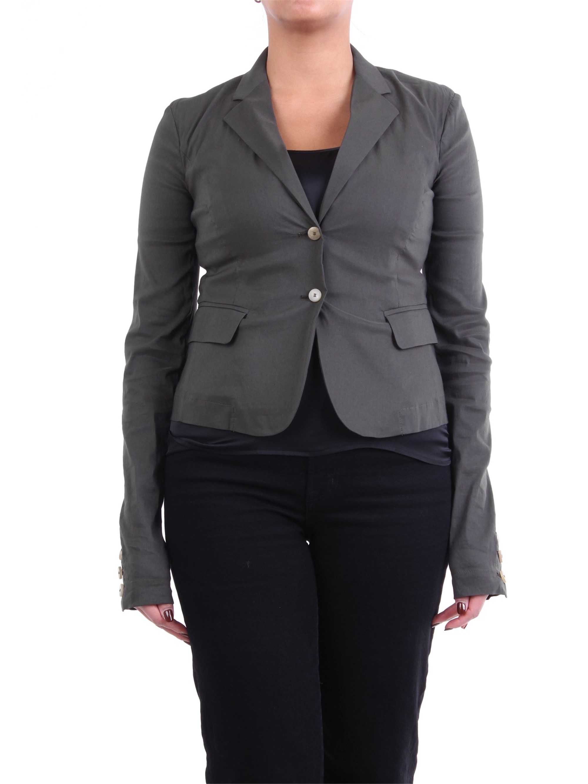 ALYSI Blazer Damen Silber und Schwarz günstig online kaufen