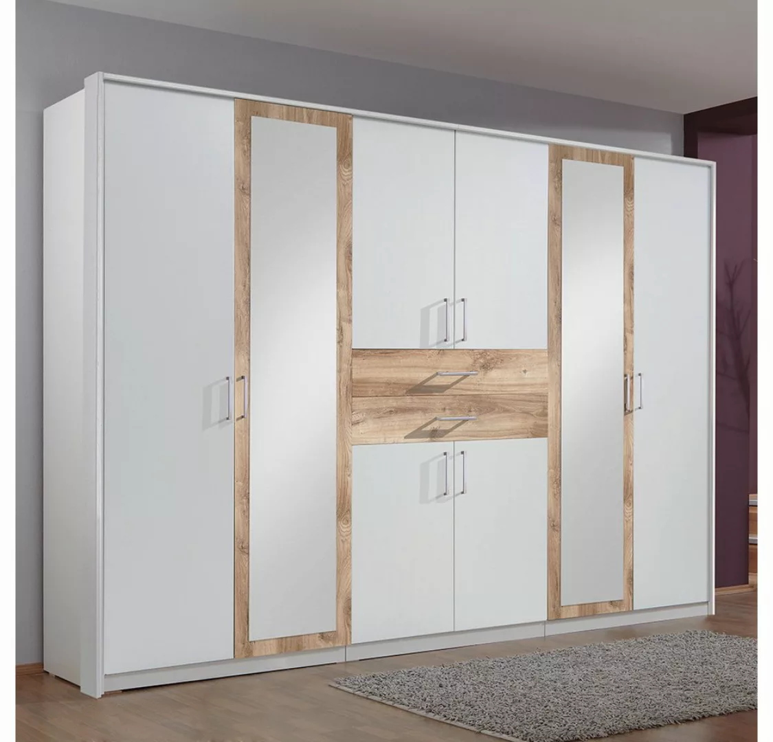 Lomadox Kleiderschrank DUNMORE-43 Drehtürenschrank 273cm mit Passepartoutra günstig online kaufen