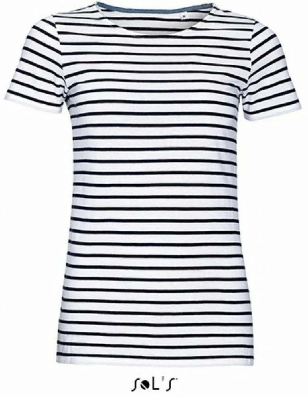SOLS Rundhalsshirt Damen Striped T-Shirt modisch gestreift günstig online kaufen