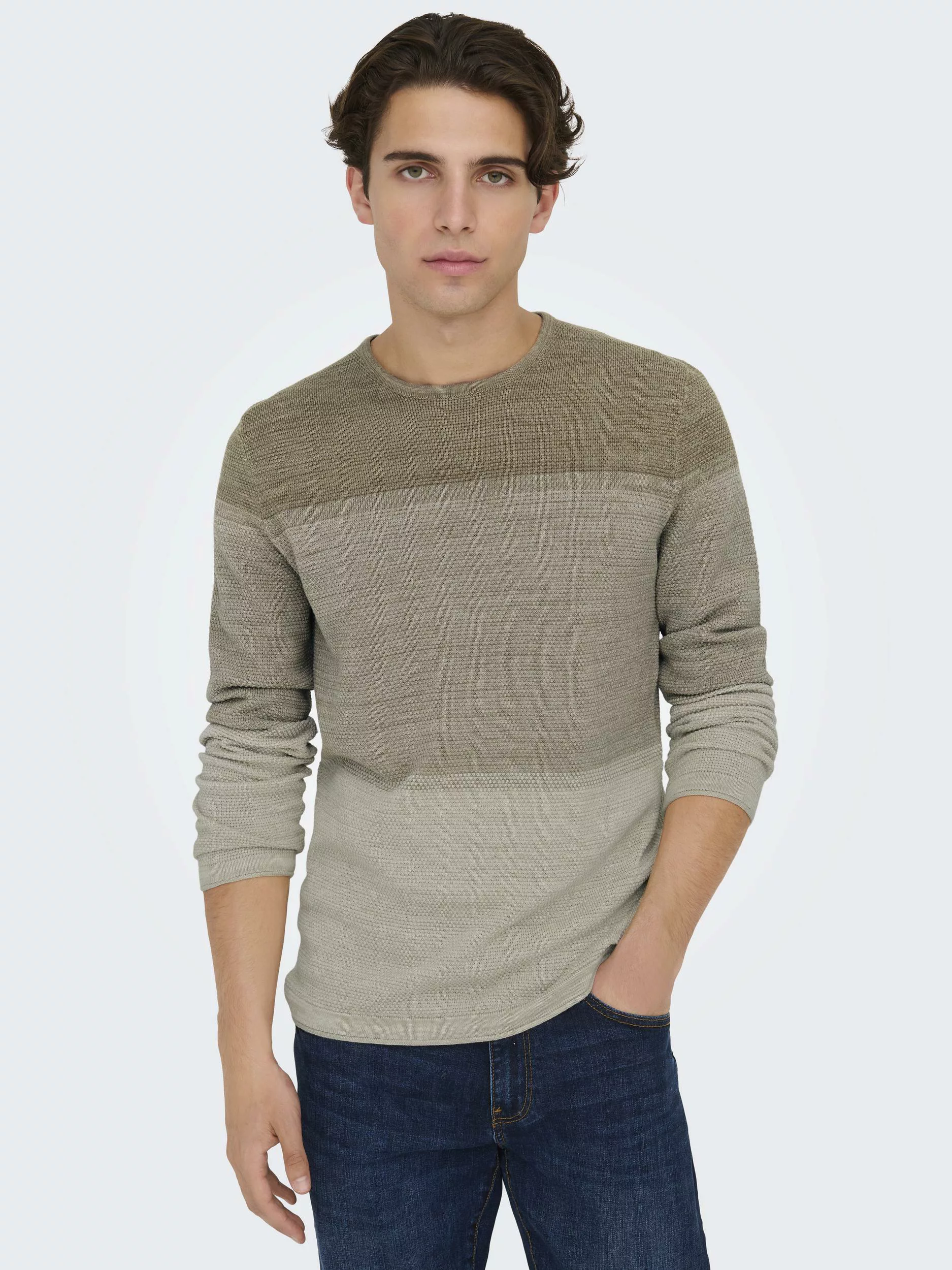 ONLY & SONS Strickpullover Dünner Langarm Strickpullover Rundhals Basic Swe günstig online kaufen