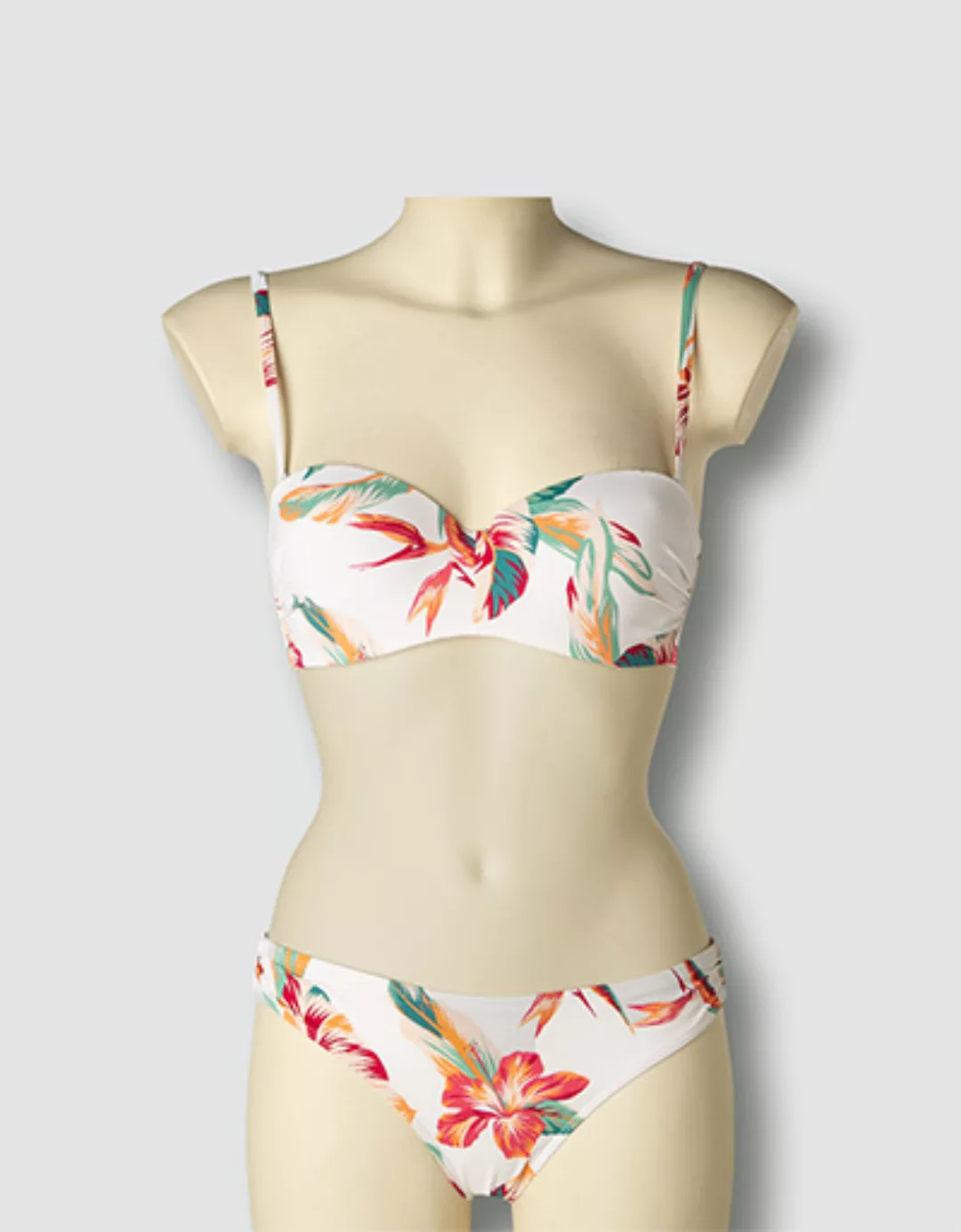 Roxy Lahaina Bay Molded Bandeau Bikini Oberteil M Bright White Tropic Call günstig online kaufen
