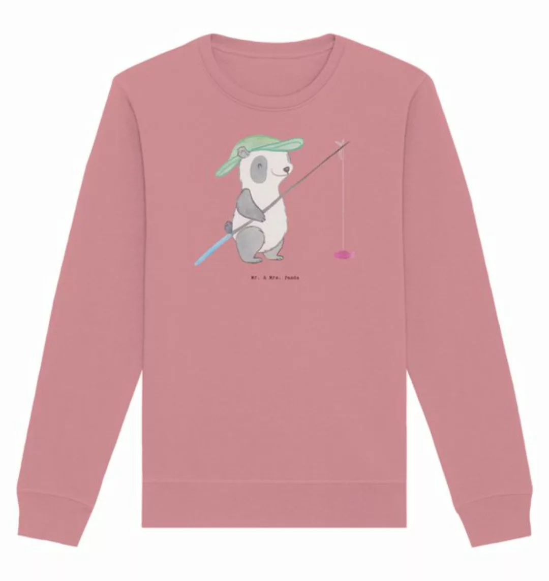 Mr. & Mrs. Panda Longpullover Größe L Panda Angeln - Canyon Pink - Geschenk günstig online kaufen