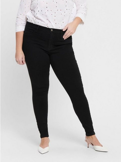 Carmakoma by Only Damen Jeans CARSTORM PUSH UP JEANS - Skinny Fit - Schwarz günstig online kaufen