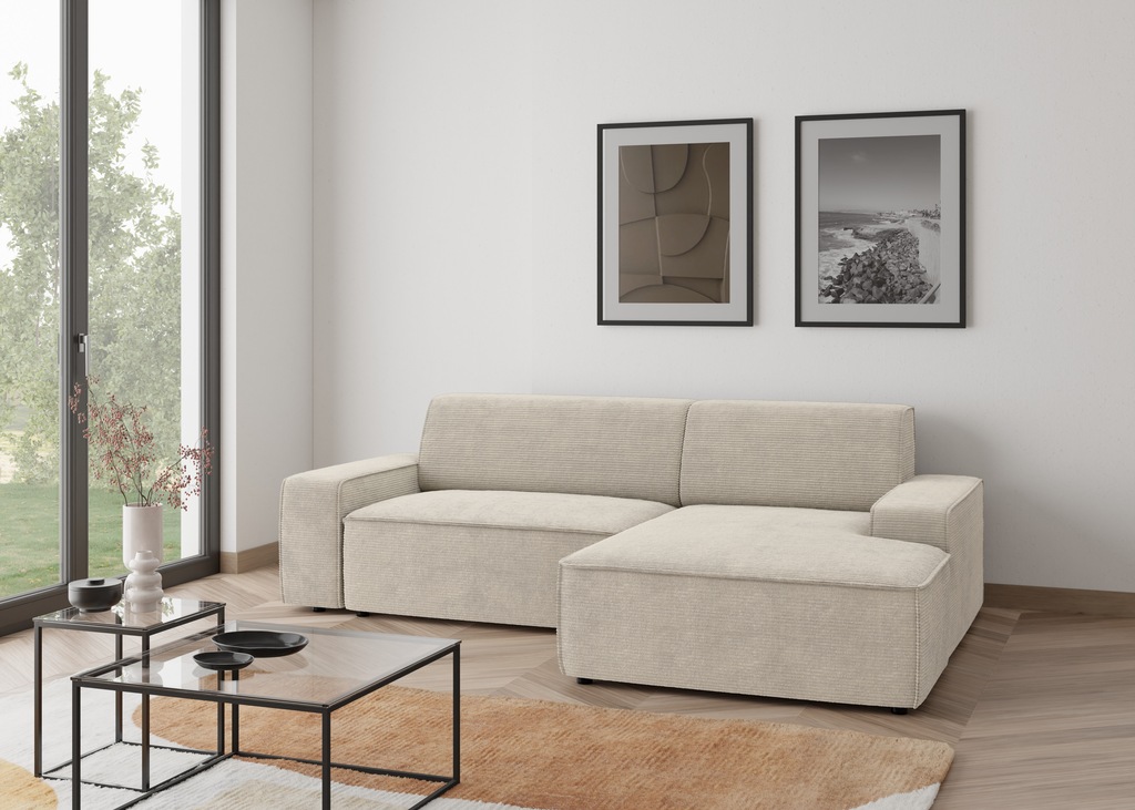 TRENDMANUFAKTUR Ecksofa "Graz, wahlweise mit Sitzvorschub und Bettkasten, L günstig online kaufen