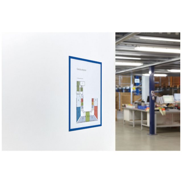 magnetoplan® Hängevitrine Magnetofix Magnetrahmen 5 St. blau, A5 (1-St) günstig online kaufen