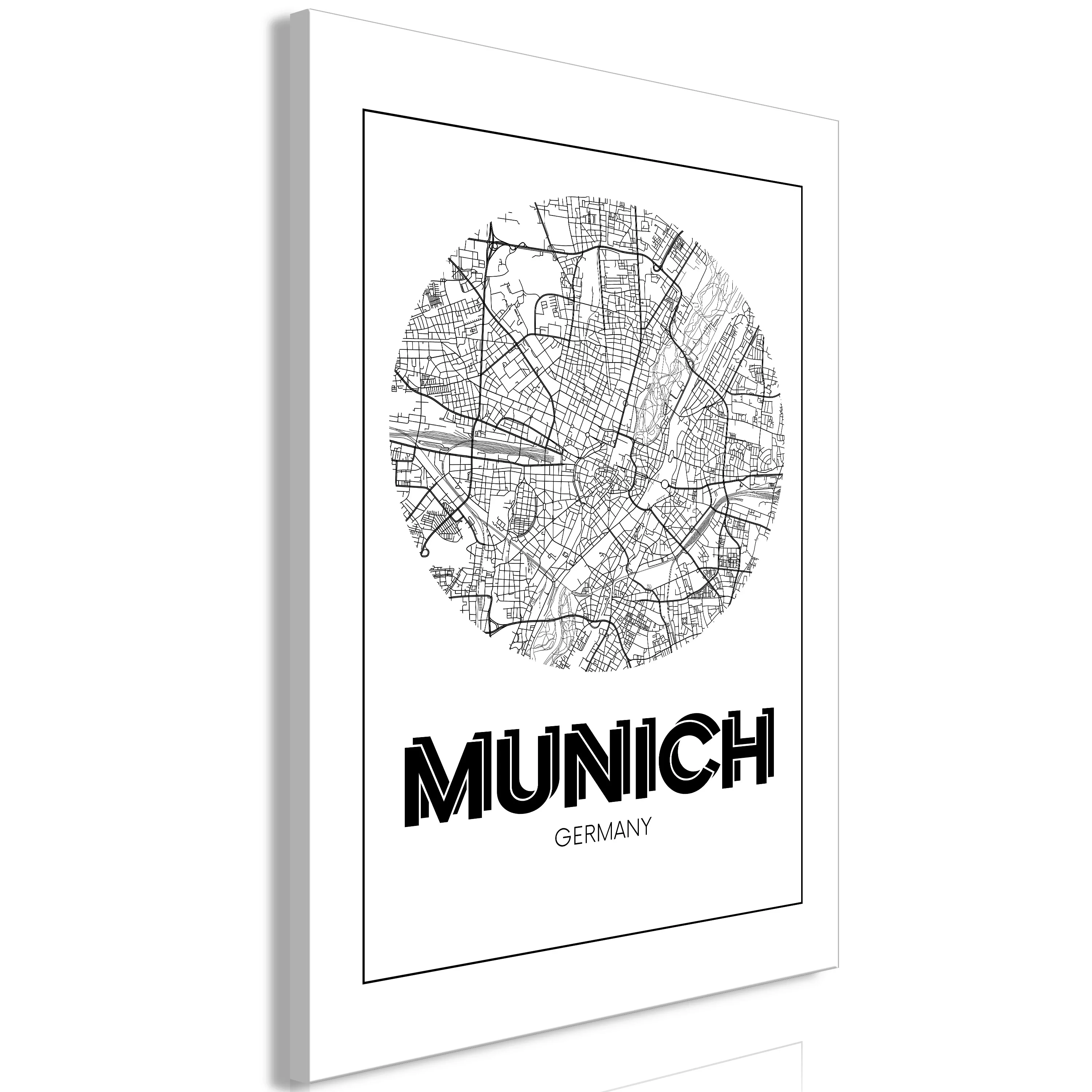 Wandbild - Retro Munich (1 Part) Vertical günstig online kaufen