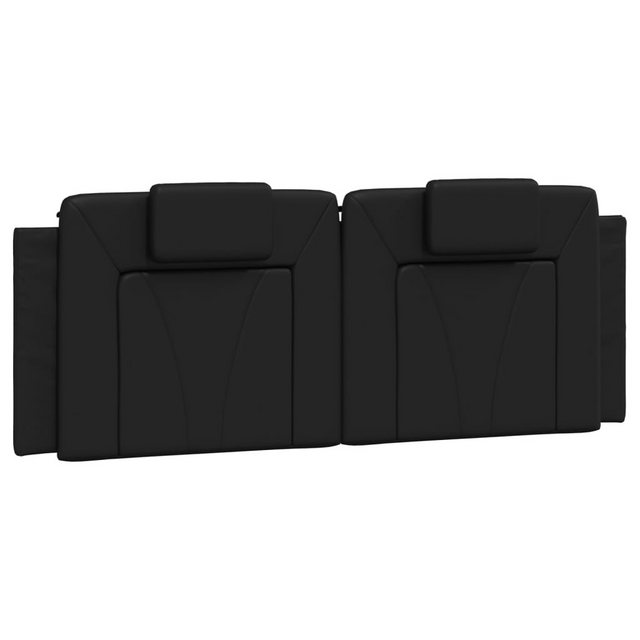 vidaXL Bett, Kopfteil-Kissen Schwarz 140 cm Kunstleder günstig online kaufen