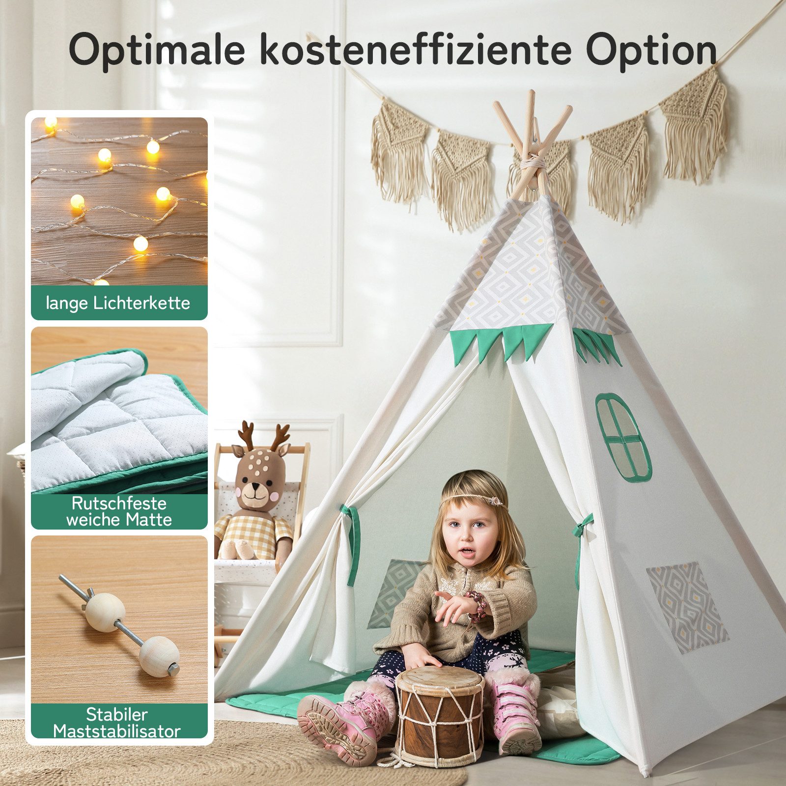 besrey Spielzelt Tipi Zelt für Kinder, günstig online kaufen