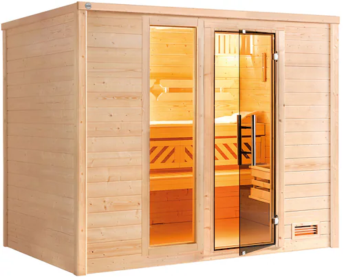 weka Sauna »Massivholzsauna BERGEN 3«, Blockbohlen, Fensterelement, moderne günstig online kaufen