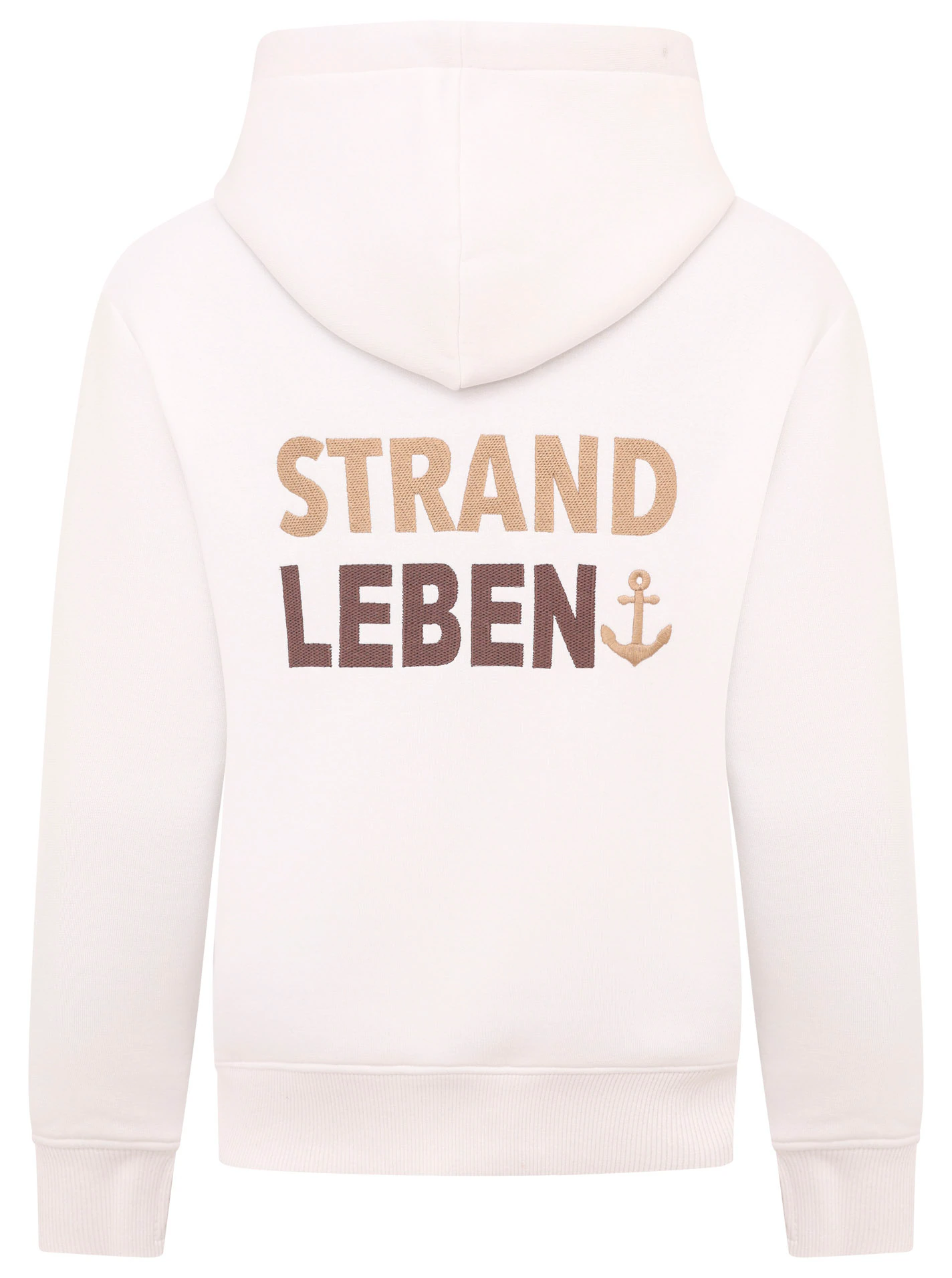 Zwillingsherz Hoodie ""Meine Heimat"", mit aufgesticktem "Strand"-Schriftzu günstig online kaufen