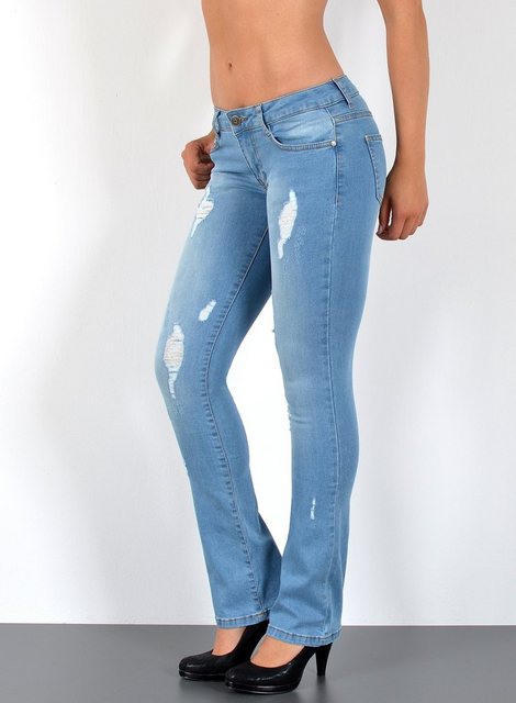 ESRA Bootcut-Jeans B300 Damen Bootcut Jeans Schlaghose, bis Übergröße / Plu günstig online kaufen