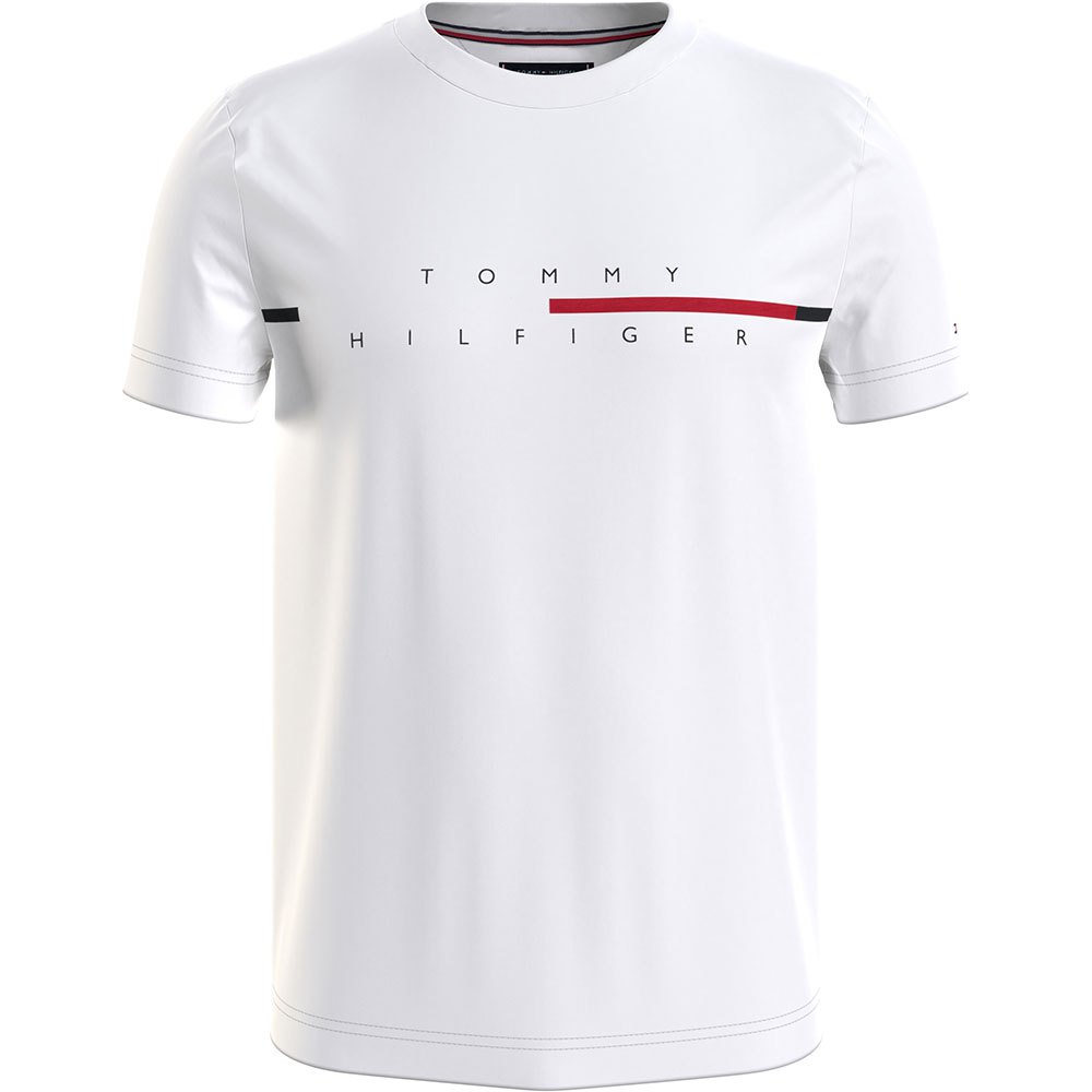 Tommy Hilfiger Corp Split Logo Kurzärmeliges T-shirt 2XL White günstig online kaufen