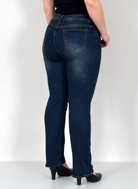 ESRA Straight-Jeans Gerade Schnitt Jeans hoher Bund mit Stretch bis Plus Si günstig online kaufen