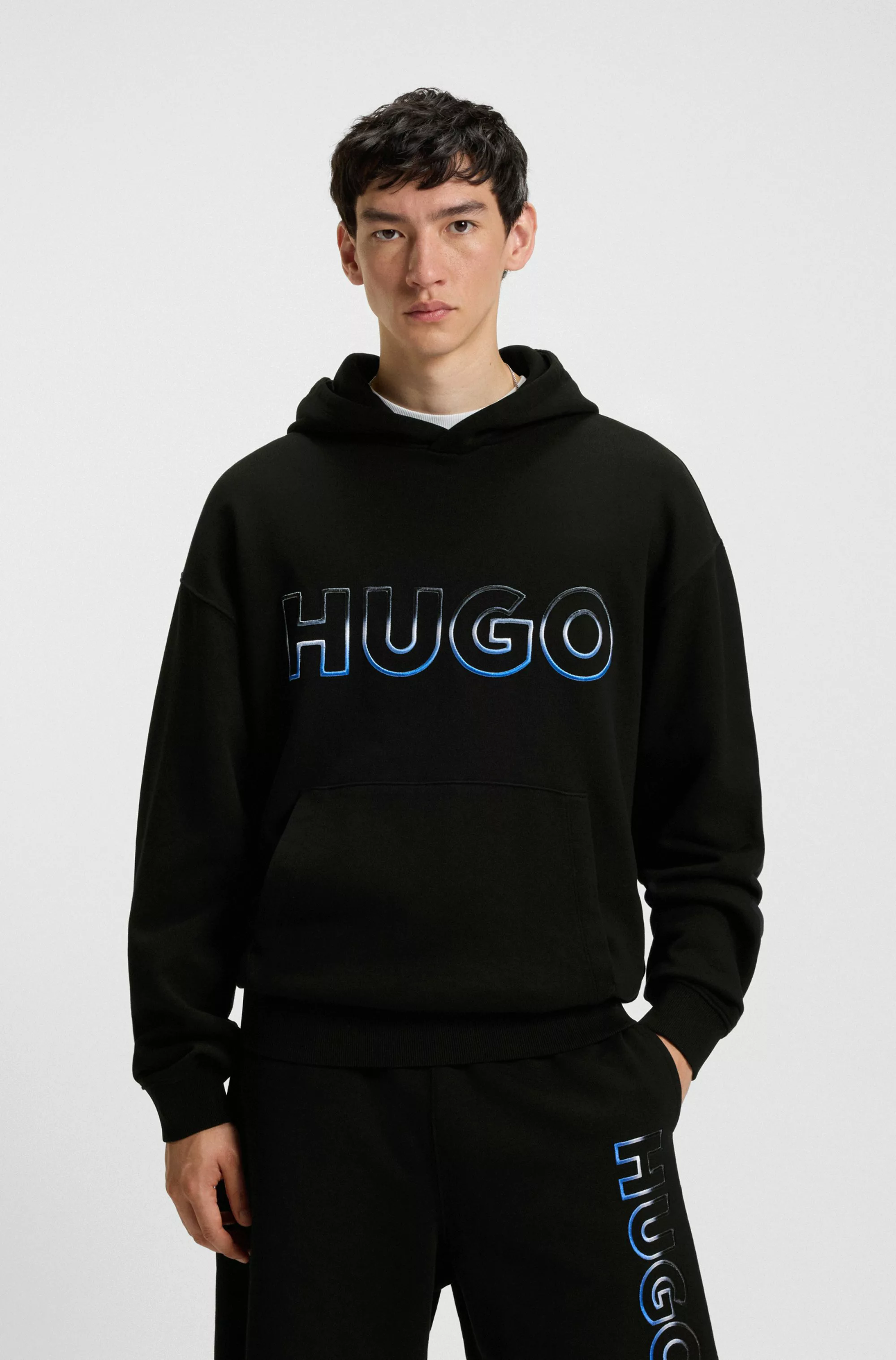 HUGO Blue Sweatshirt "Nogudi", mit Kapuze, regular fit, reine Baumwolle günstig online kaufen