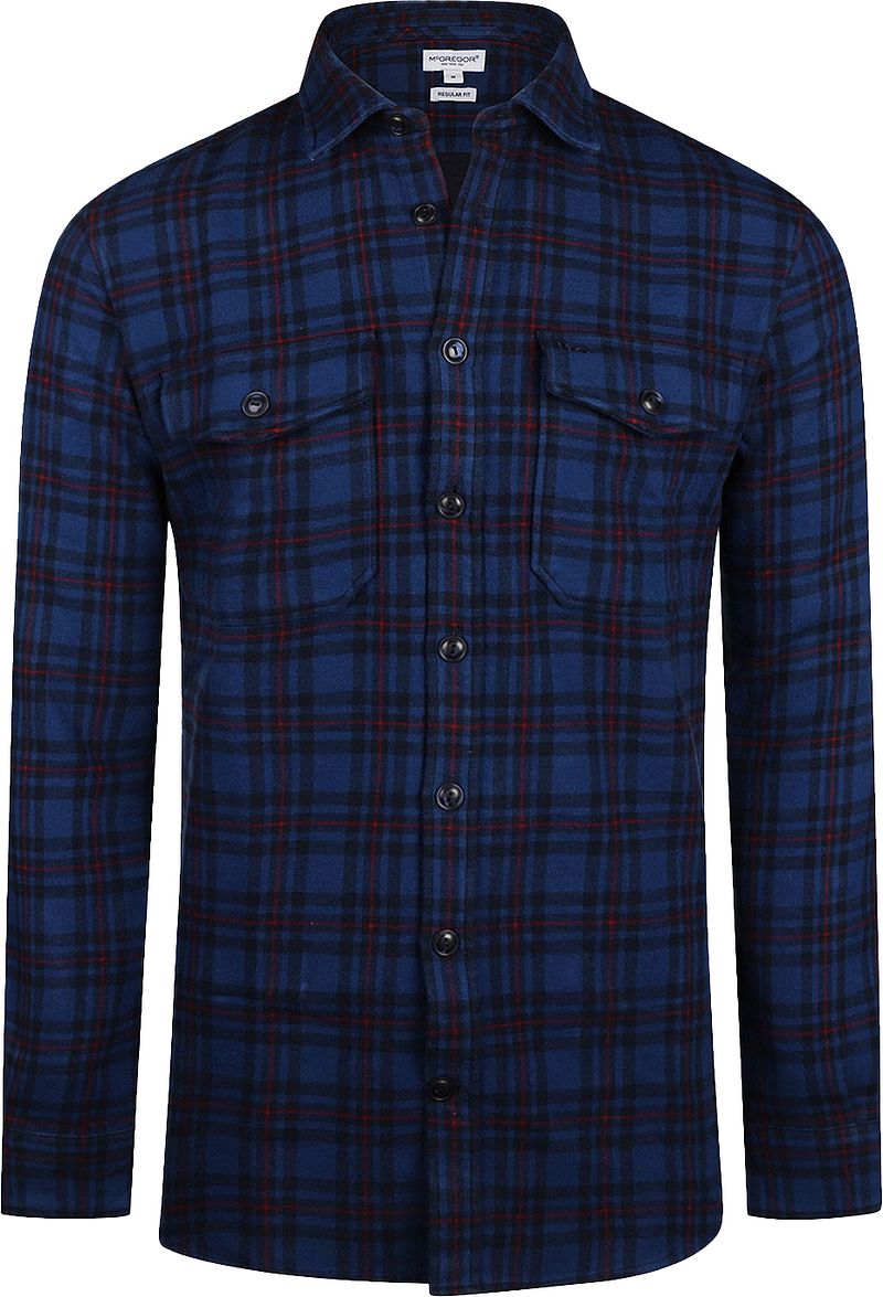 McGregor Hemdjacke Tartan Karos Dunkelblau - Größe XL günstig online kaufen