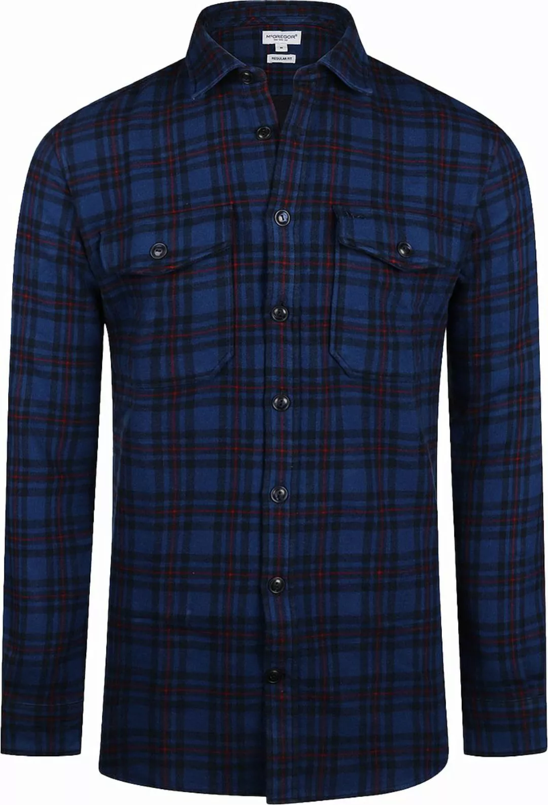 McGregor Hemdjacke Tartan Karos Dunkelblau - Größe 3XL günstig online kaufen