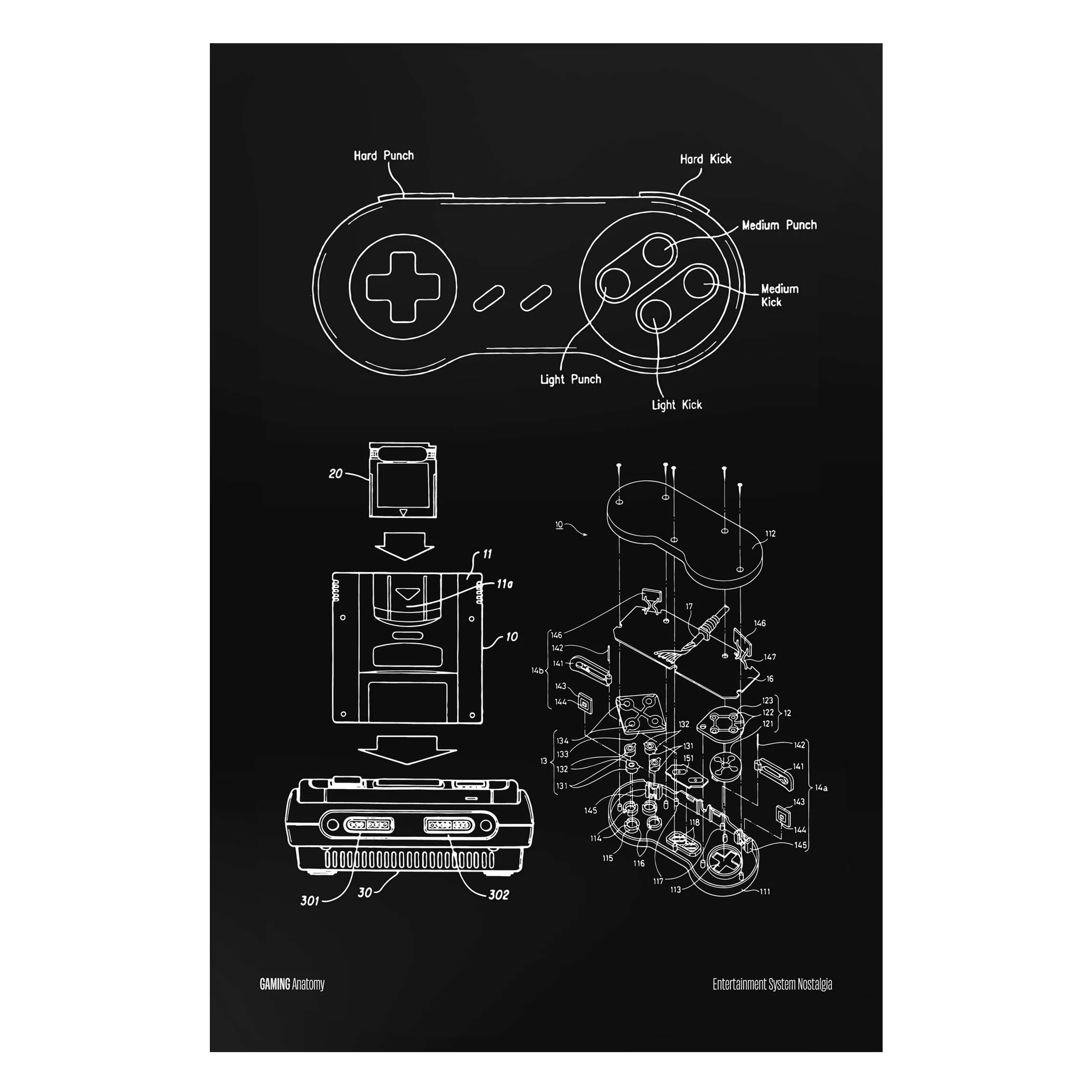 Magnettafel Gaming Anatomy Classics In Black günstig online kaufen