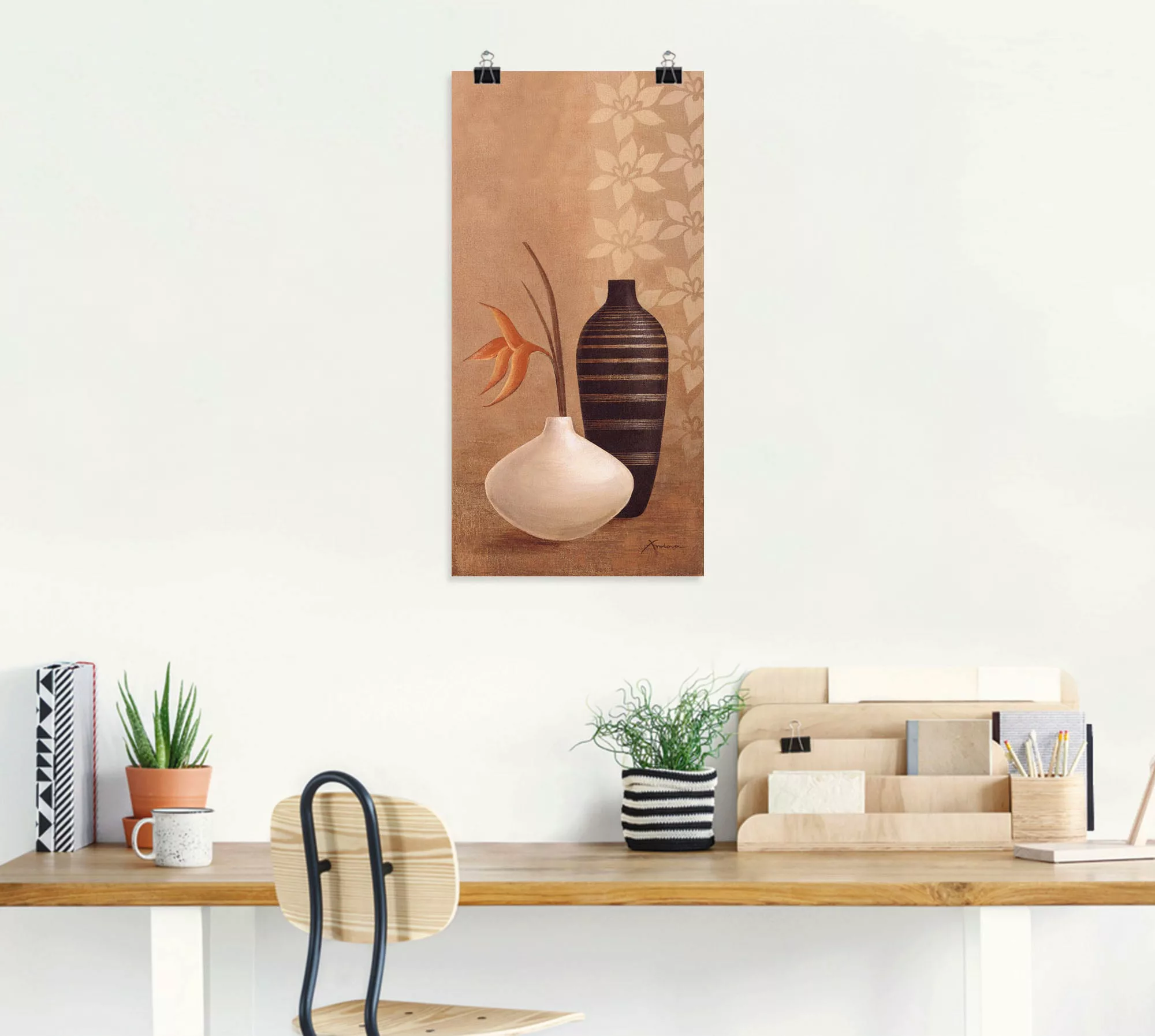 Artland Wandbild "Bauschige Vasen", Vasen & Töpfe, (1 St.) günstig online kaufen