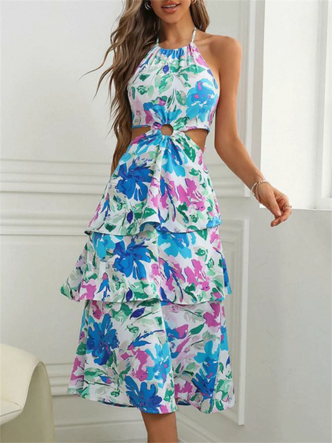 AFAZ New Trading UG Sommerkleid Modisches, ärmelloses Neckholder-Kleid mit günstig online kaufen