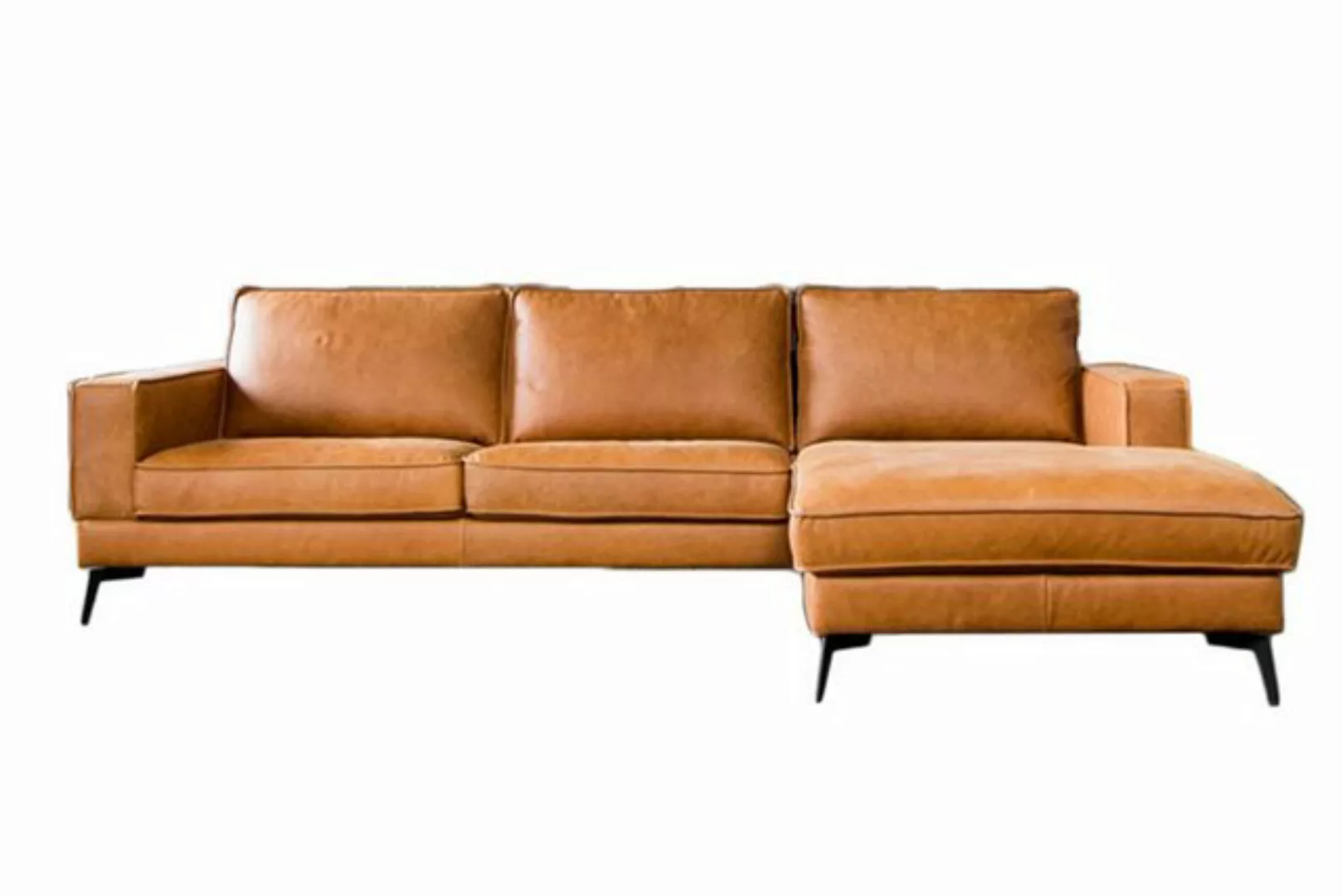 KAWOLA Ecksofa BLOOM, Leder Recamiere rechts od. links versch. Farben günstig online kaufen