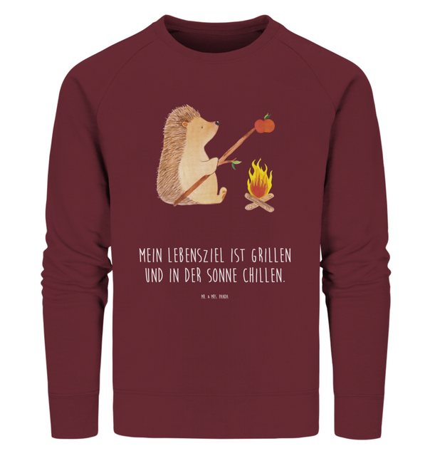 Mr. & Mrs. Panda Longpullover Größe S Igel Grillen - Burgundy - Geschenk, S günstig online kaufen