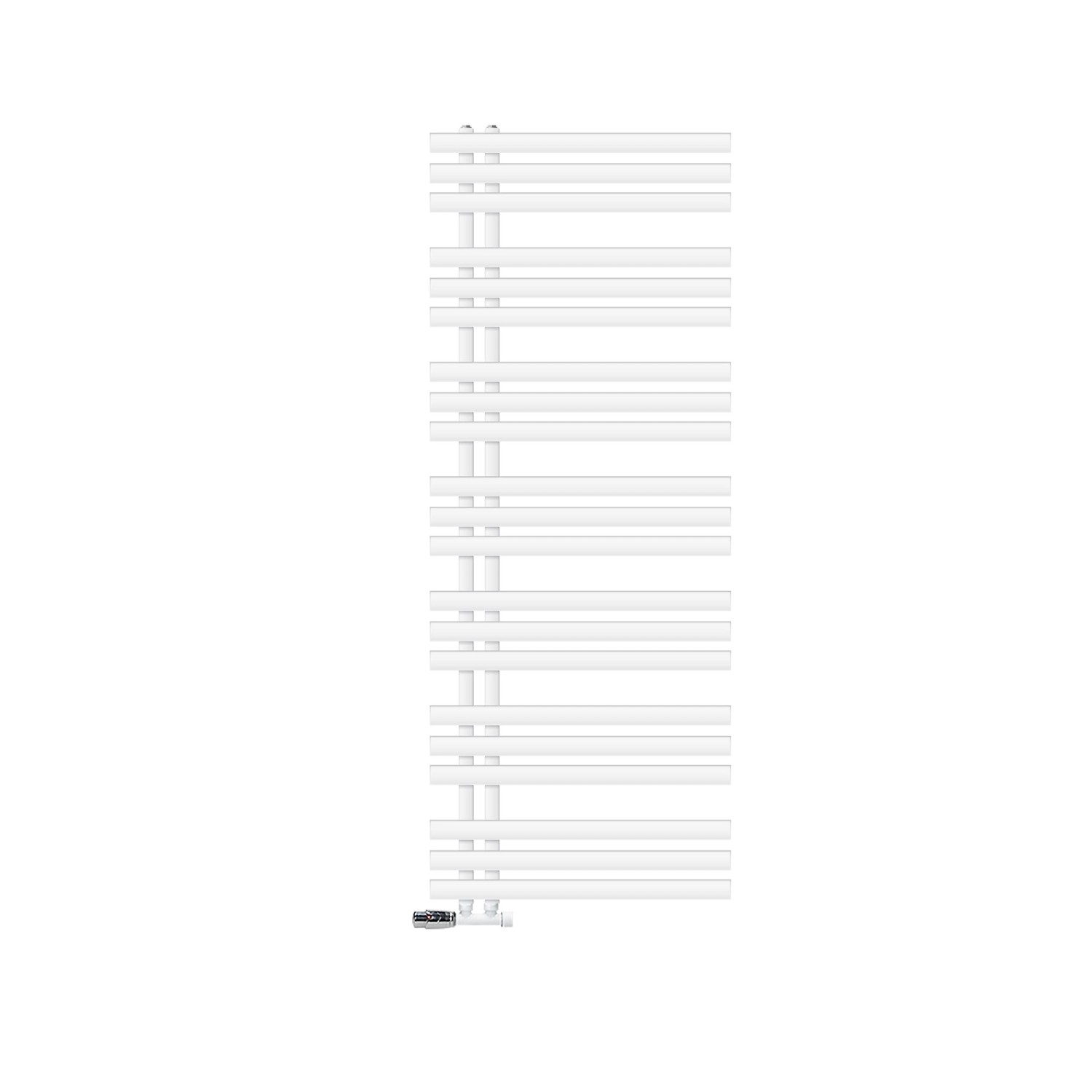 LuxeBath Badheizkörper Iron EM 600x1600 mm Weiß mit Anschlussgarnitur Eck W günstig online kaufen