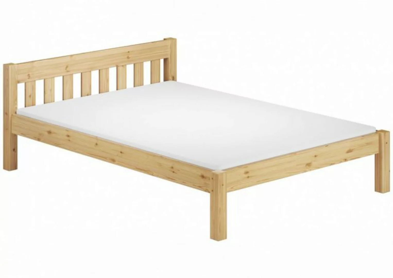 Erst-Holz® Doppelbett mit Rost und durchgehender Matratze 160x200 natur Gr. günstig online kaufen