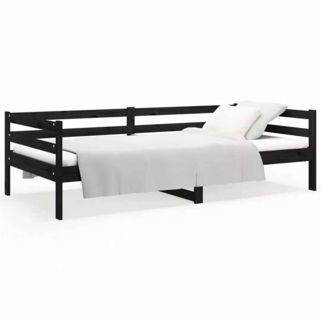 vidaXL Bett Tagesbett Schwarz 90x190 cm Massivholz Kiefer günstig online kaufen