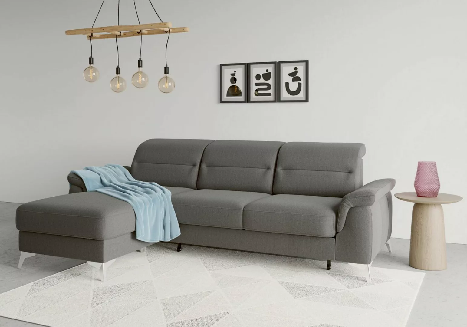 sit&more Ecksofa Sinatra L-Form, mit Recamiere, optinal mit Kopfteilverstel günstig online kaufen